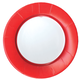 Caspari Linen Red Round Dinner Plate, 10.5"