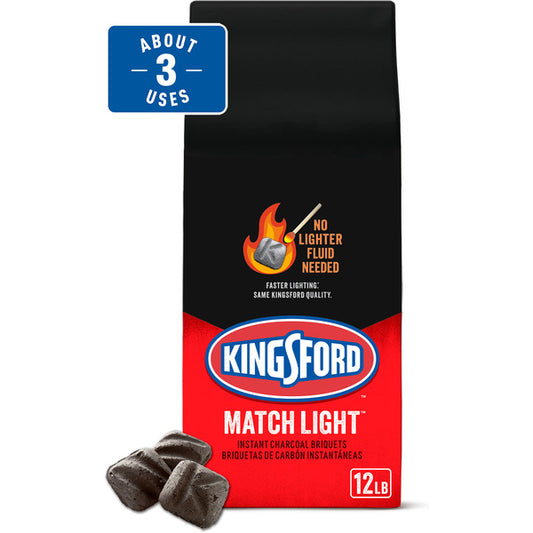 Kingsford Match Light Instant BBQ Charcoal Briquettes for Grilling