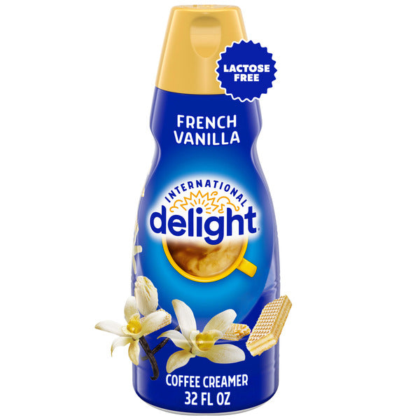 International Delight French Vanilla Coffee Creamer, Refrigerated Flavored Creamer, Lactose Free and Gluten Free, 32 fl oz Bottle