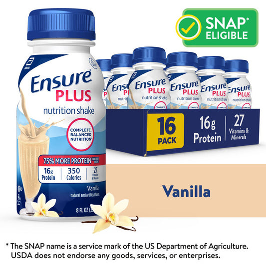 Ensure Plus Nutrition Shake Vanilla Ready-to-Drink Bottles