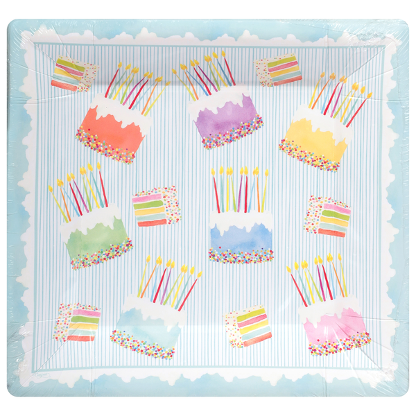 Caspari Cake Frosting Birthday Salad/Dessert Plates