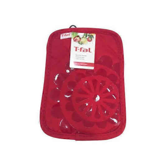 T-fal Red Medallion Design Silicone Pot Holder