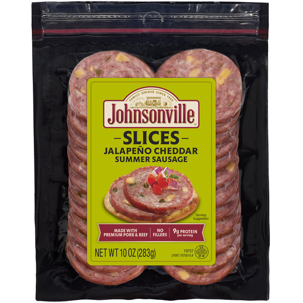 Johnsonville Johnsonville Jalapeno and Cheddar Pork Summer Sausage Slices