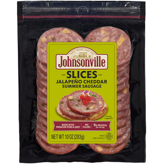 Johnsonville Johnsonville Jalapeno and Cheddar Pork Summer Sausage Slices