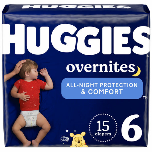 Huggies Overnites Nighttime Baby Diapers Size 6