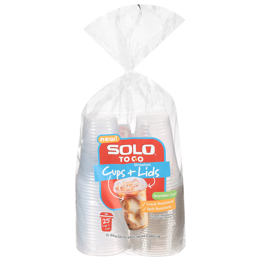 SOLO 18 fl oz To Go Strawless Cups + Lids