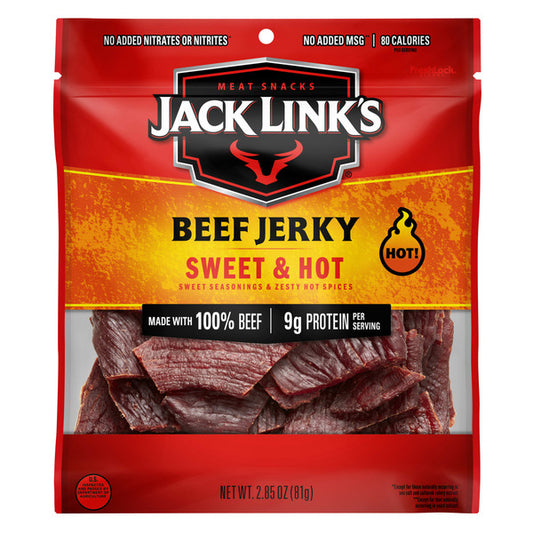 Jack Link's Beef Jerky, Sweet & Hot, Meat Snacks