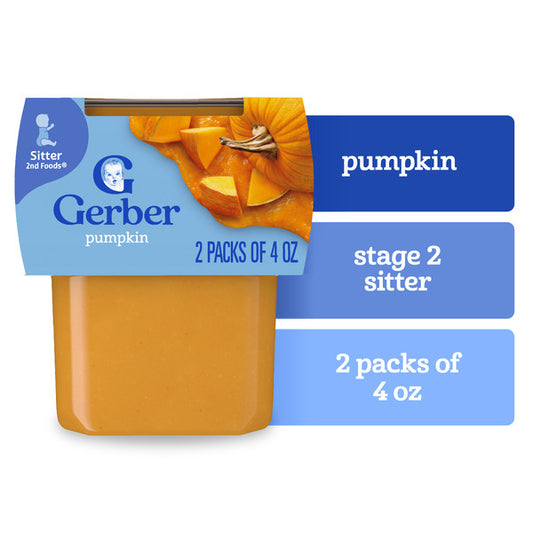 Gerber Stage 2 Baby Food Pumpkin Puree Tubs Baby Puree