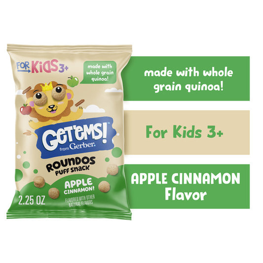 Get'Ems! Roundos Puff Snack, Apple Cinnamon