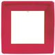 Caspari Grosgrain Border Red Sq Dinner Plate, 10.5"