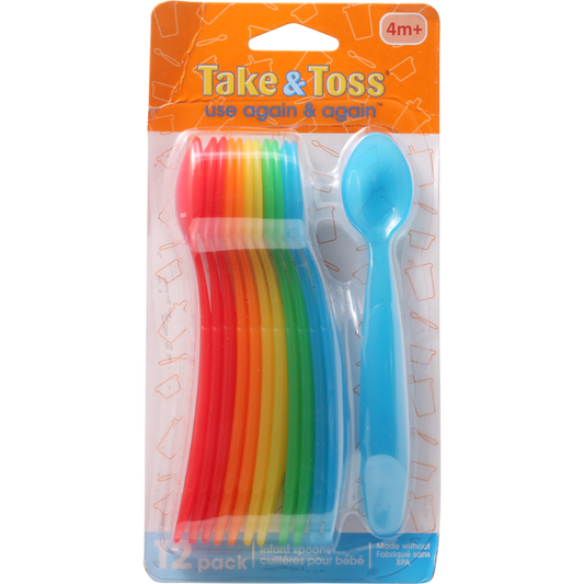 Take & Toss Infant Spoons, 4m+, 12 Pack