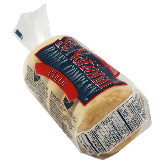 1st National Bagel Company Bagels, Plain, Pre-Sliced