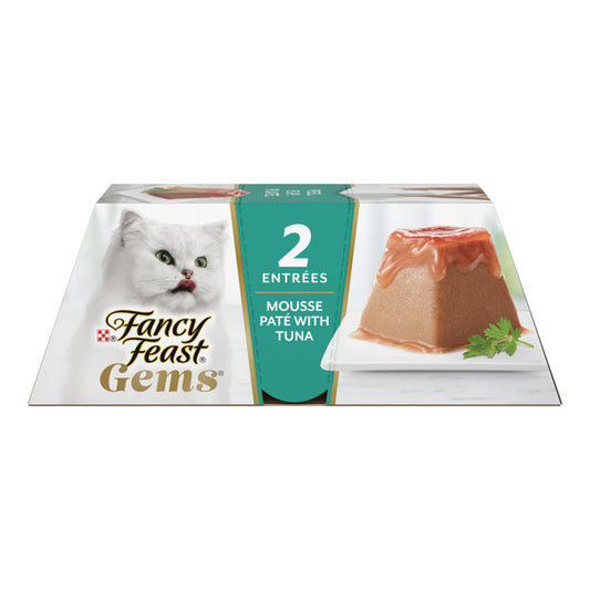 Fancy Feast Gems Mousse Pate with Tuna and a Halo of Savory Gravy Cat Food