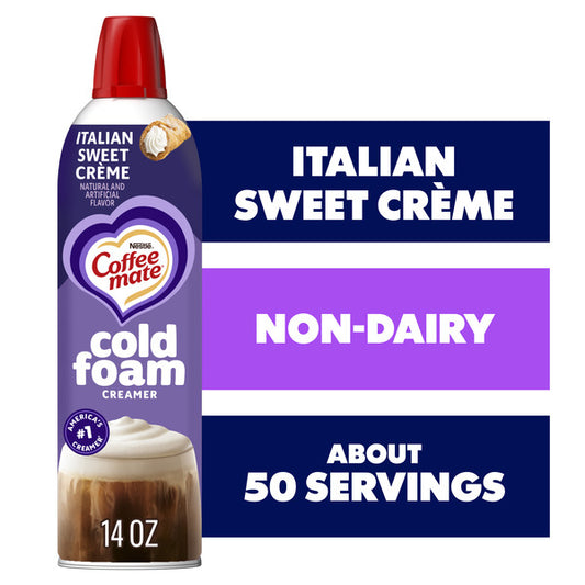 Coffee mate Italian Sweet Crème Flavored Cold Foam Creamer