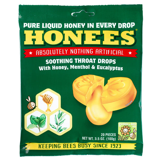 Honees Honey Menthol Eucalyptus Drops