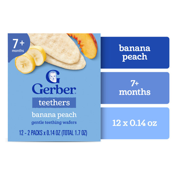 Gerber Teethers Banana Peach Gentle Teething Wafers