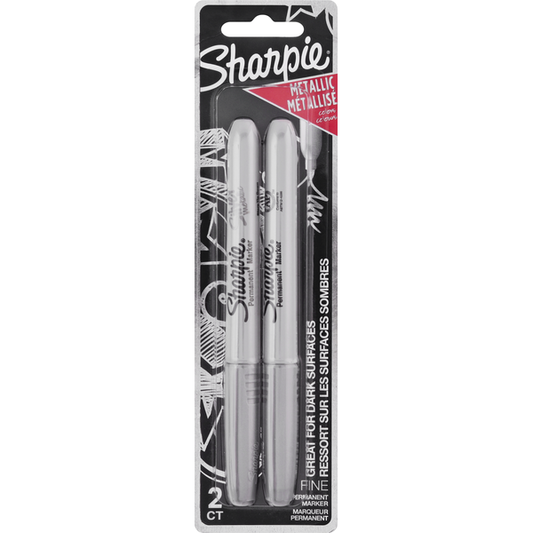 Sharpie Permanent Marker, Metallic Colors, Fine