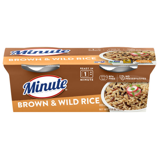 Minute Rice Ready-To-Eat Brown And Wild Rice, Microwaveable Rice Cups