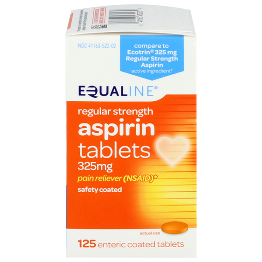 Equaline Enteric Coated Tablets Regular Strength 325 mg Aspirin