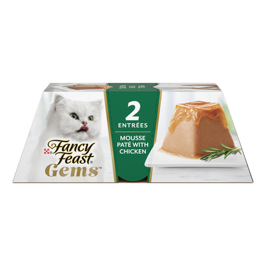 Fancy Feast Gems Mousse Paté With Chicken and a Halo of Savory Gravy Cat Food