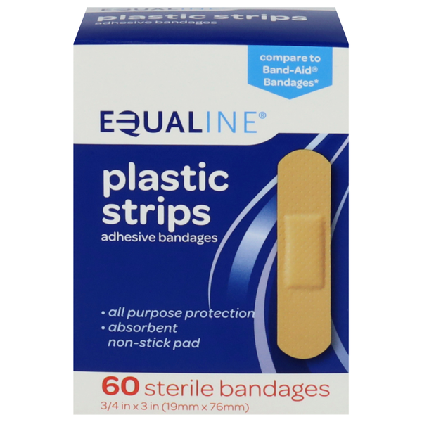 Equaline Plastic Strips Sterile Adhesive Bandages