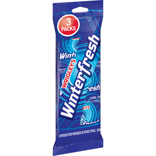 Wrigley Chewing Gum Bulk Pack 15 Stick Pack of 3