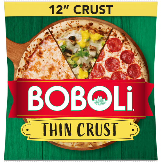 Boboli 12" Original, Thin Pizza Crust, Ready-made, Thin and Crispy, Cooked Pizza Dough, 9 oz