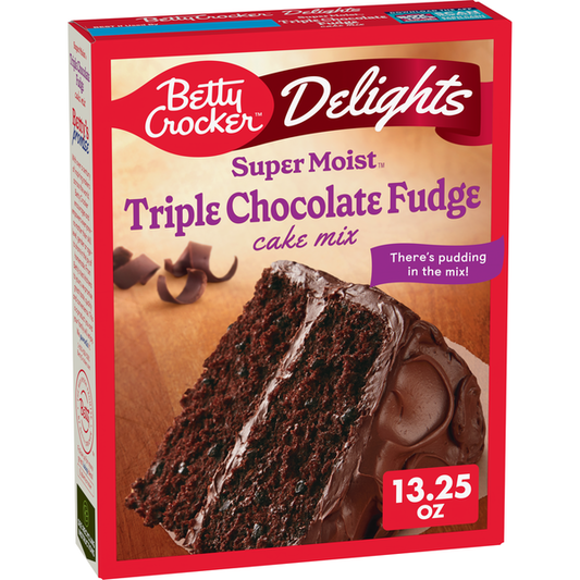 Betty Crocker Delights Super Moist Triple Chocolate Fudge Cake Mix