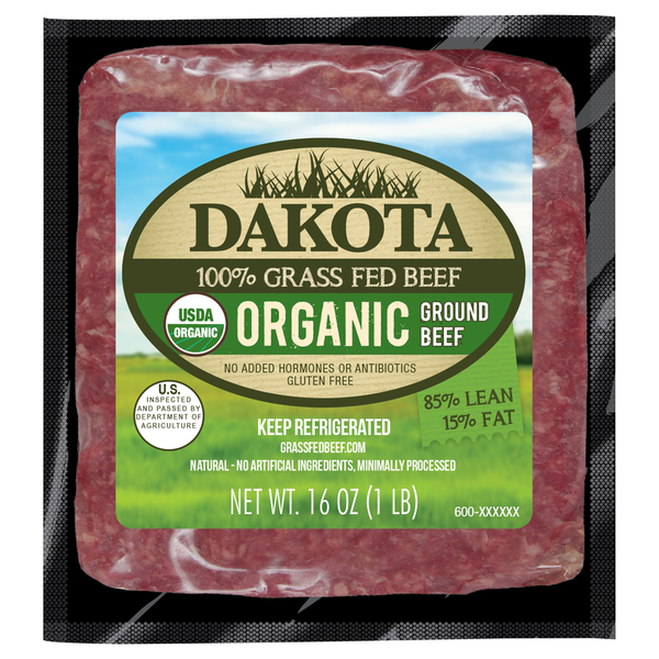Dakota Organic Grass Fed Beef 85% Lean Ground Beef