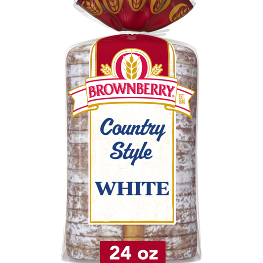 Brownberry Country Style, Plain, Bread, White Bread, 24 oz