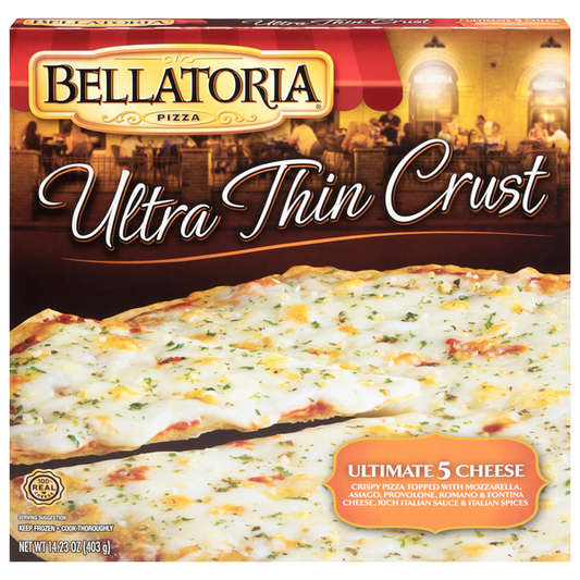Bellatoria Ultra Thin Crust Ultimate 5 Cheese Pizza