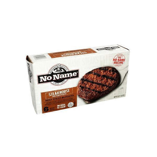 No Name Steakhouse Seasoned Beef Steak Burgers