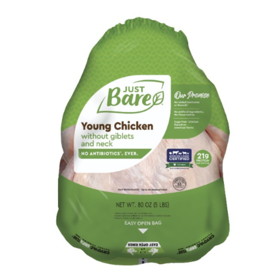 Just Bare Young Chicken Without Giblets And Neck