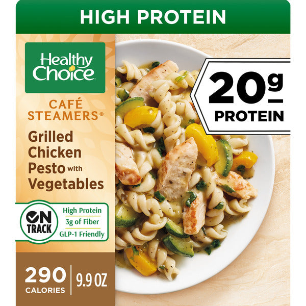Healthy Choice Cafe Steamers Grilled Chicken Pesto With Vegetables, Frozen Meal