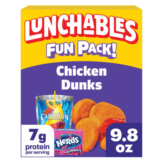 Lunchables Chicken Dunks Kids Lunch Snack Meal Kit with Capri Sun Drink & Nerds Candy