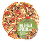 Pep's Drafthaus Original 9-Ball Special, Thin Crust, Pizza
