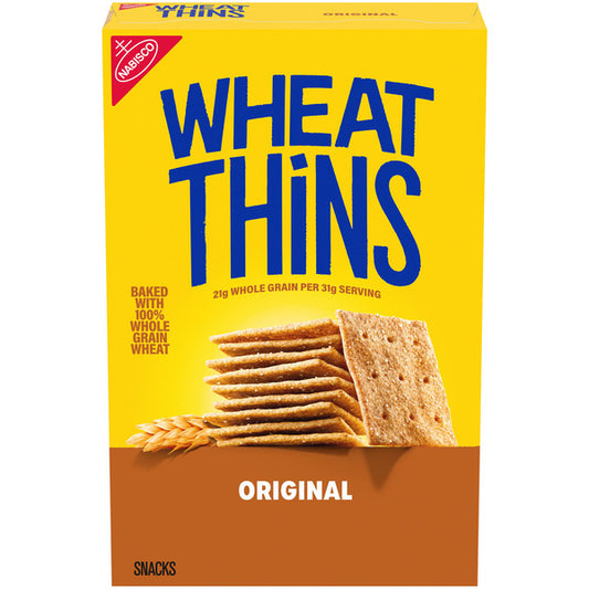 WHEAT THINS Original Snacks, Whole Grain Wheat Crackers, Snack Crackers 8.5 oz