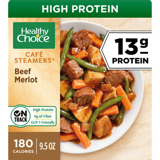 Healthy Choice Cafe Steamers Beef Merlot, Frozen Meal