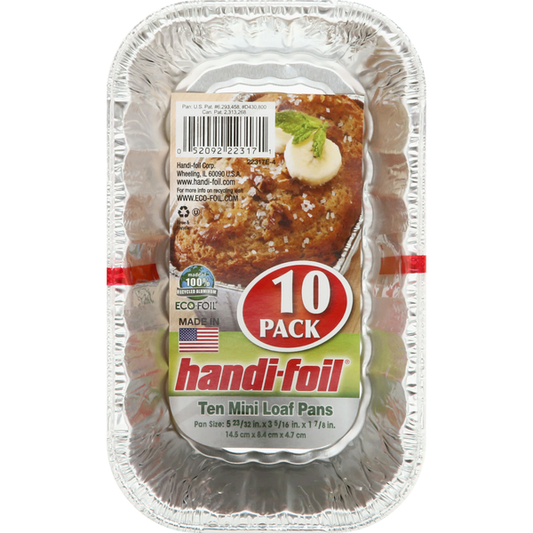 Handi-foil Loaf Pans, Mini, 10 Pack