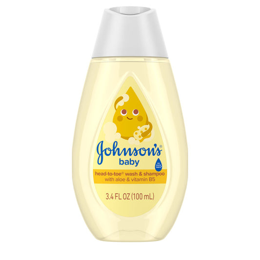 Johnson's Head-To-Toe 2-in-1 Baby Wash & Shampoo, 3.4 fl. oz