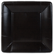 Caspari Grosgrain Border Black Square Salad/Dessert Plate, 8"