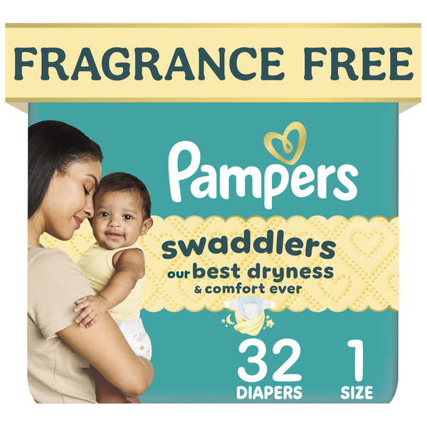 Pampers Swaddlers Diapers, Size 1