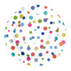 Caspari Confetti, Brights, Round Salad/Dessert Plate