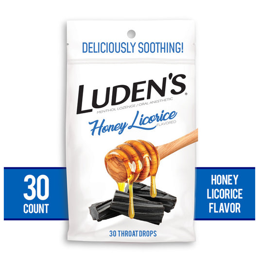 Luden's Soothing Throat Drops Honey Licorice