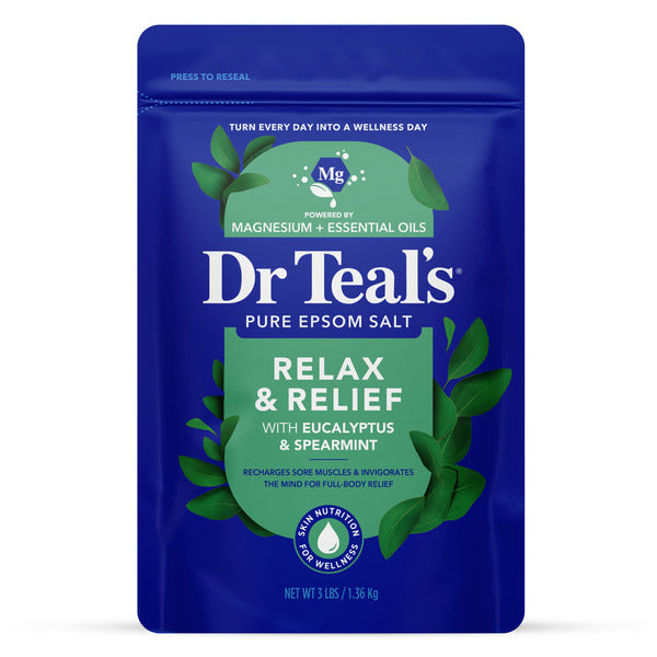 Dr Teal’s Epsom Salt Magnesium Soak, Relax & Relief with Eucalyptus