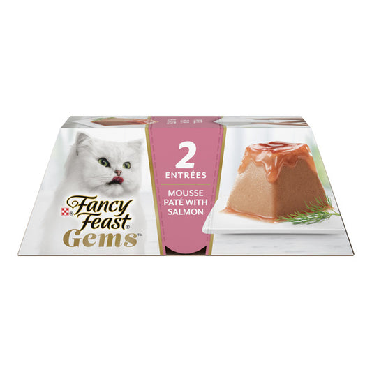 Fancy Feast Gems Pate Mousse With Salmon and a Halo of Savory Gravy Cat Food