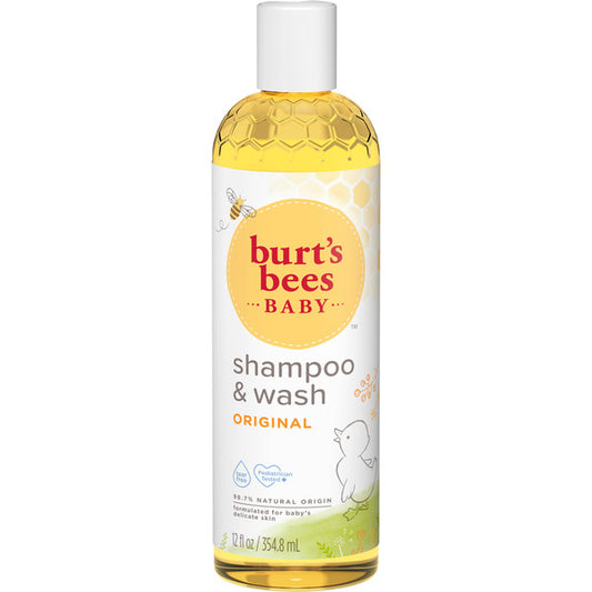 Burt's Bees Shampoo and Wash, Original, Tear Free, Pediatrician Tested, 98.7% Natural Origin