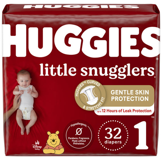 Huggies Little Snugglers Baby Diapers, Size 1 (8-14 lbs)