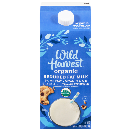 Wild Harvest Reduced Fat Organic Milk