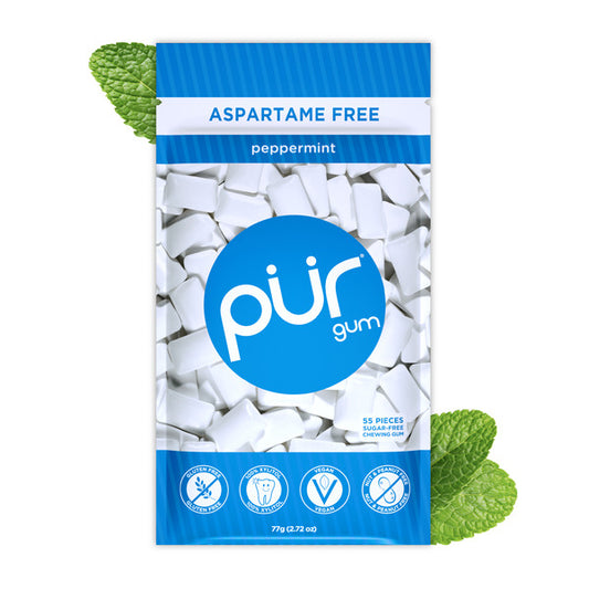 PÜR Peppermint, Aspartame Free, 100% Xylitol, Natural Flavored Gum